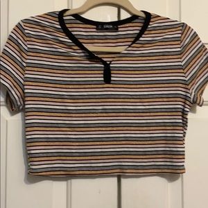 Striped crop top